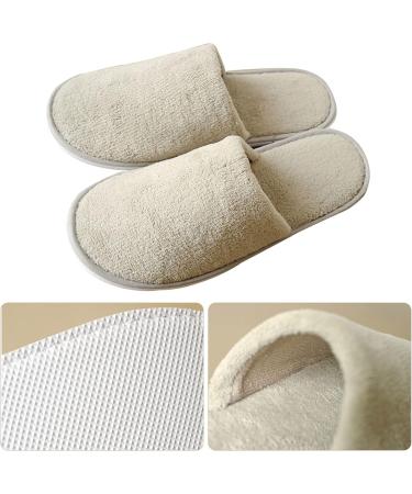 Fiyson 5 Pair Disposable Slippers - Fluffy Coral Fleece Slipproof Hotel & Travel Slippers for Guests (Gray Size 38 EU) - Buy Online on GoSupps.com