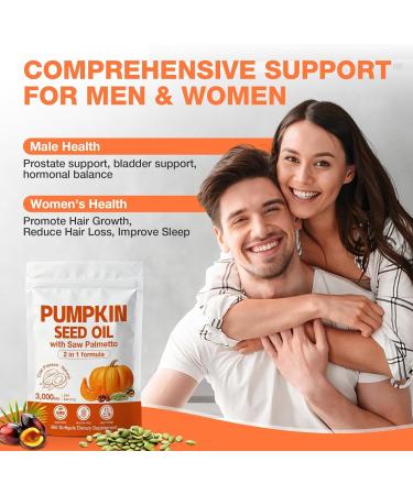 MaxHemp Pumpkin Seed Oil with Saw Palmetto Capsules 300 Softgels - 3000mg Max Strength Cold-Pressed Supports Hair Urinary Bladder & Prostate Health Boosts Immunity Non-GMO - Buy Online on GoSupps.com