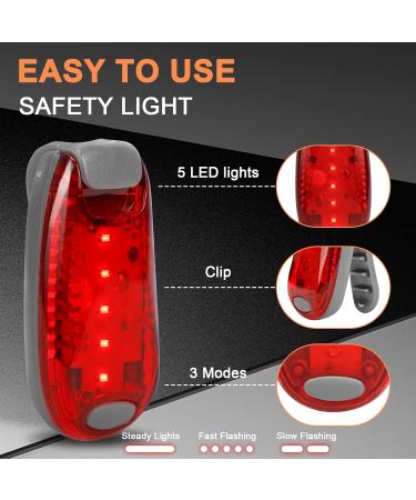 Sosayet LED Safety Light Set | Flashing Backpack & Stroller Lights for Children | Best Safety Clip Reflectors for Jogging & School Bags - Buy Online on GoSupps.com