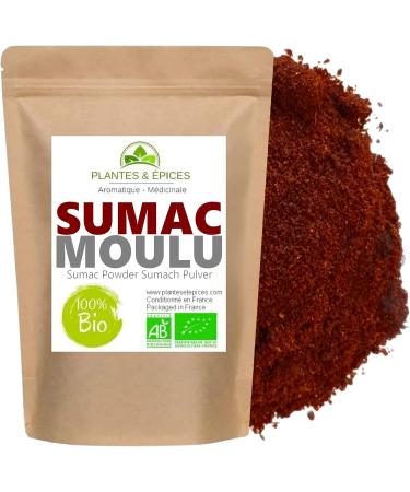 Sumac pure moulu poudre 100% naturel - Sachet Fra cheur Biod gradable Refermable (200g) - Buy Online on GoSupps.com