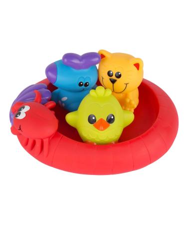 Playgro Bath Toy 3 Floating Friends - Waterproof/Dirt-Free Bath toy swimming