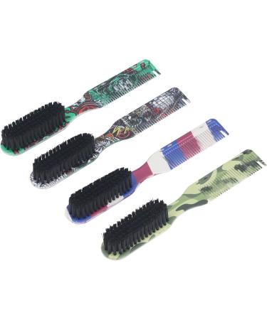 Fade Brush Comb Set for Clipper with Ergonomic Handle Dual Functionality Versatile Cleaning Nylon Bristles Plastic Material Barber Grooming - Buy Online on GoSupps.com