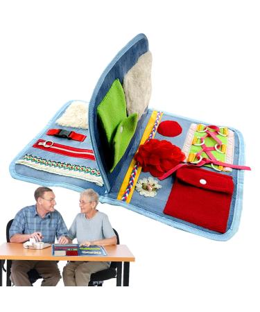 Siopob Blanket - Comforting Autistic Activities Pad - Versatile Fidget Book Alzheim-ers Products Fidget Blanket For Adults With