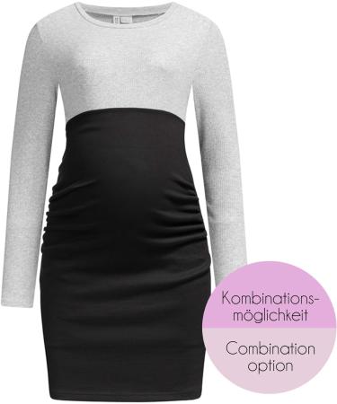 Herzmutter Maternity Skirt XL Black - Mini Length Pencil Skirt - Cotton - Double Layer Belly Panel - 6500_6600 - Buy Online on GoSupps.com
