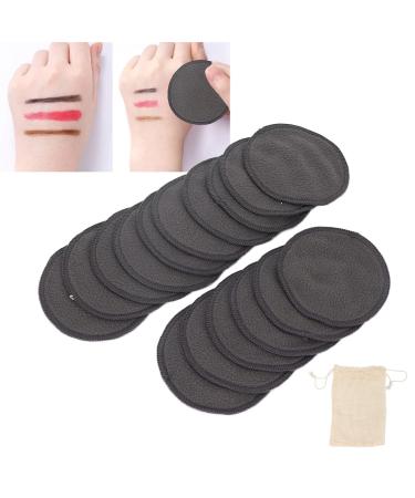16 Eco-Friendly Bamboo Fiber Makeup Remover Pads - Washable & Reusable Facial Cleansing Cloths with Laundry Bag - Buy Online on GoSupps.com