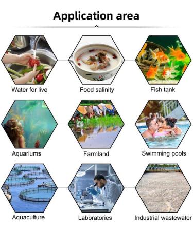 Fdit Marine Water Tester Portable Salinity/Temperature/TDS/EC Digital Seawater Quality Tester for Pools Aquariums & Saltwater - Buy Online on GoSupps.com