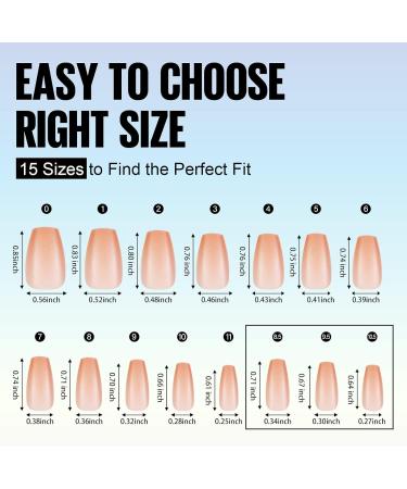TOMICCA Short Coffin Nail Tips 180PCS - Nude Matte Full Coverage Soft Gel Nails for Nail Art Extensions - Buy Online on GoSupps.com