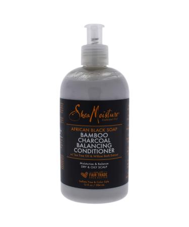 Shea Moisture Moisture African Black Soap Bamboo Charcoal Deep Balancing Conditioner Unisex Conditioner 13 Fl Oz (Pack of 1)