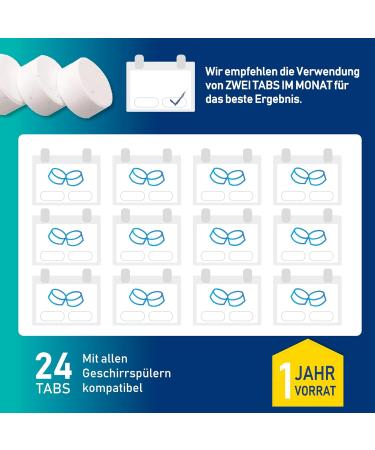 Active 24x Dishwasher Cleaner Tabs | Extra Strong Against Smell & Lime | Deep Cleaning Formula | 1 Year Supply for Maximum Hygiene - Buy Online on GoSupps.com