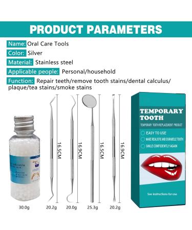 Miioto Dental Adhesive Set | Temporary Dental Repair Kit for Dentures & Tooth Modifications | 4 Pcs Dental Care Set - Buy Online on GoSupps.com