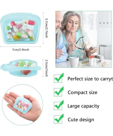 Buy Nuenen 4-Piece Portable Silicone Pill Pouch Set - Reusable Clear Travel Organizer Bags for Easy Medication Storage | International Shipping Available - Buy Online on GoSupps.com