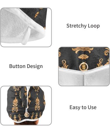 Buy Boho Flower Hair Towel 2 Pack | Super Absorbent Quick Dry Hair Turbans for Women & Girls - Buy Online on GoSupps.com