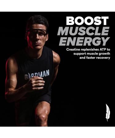 BIRDMAN Micronized Creatine Monohydrate Powder Muscle Recovery Caffeine Free Creatine Pre Workout Vegan Post Workout Gluten Free Sugar Free | 80 Servings (5 Grams Each) | 0.8lb 80 Servings (400 g) Powder - Buy Online on GoSupps.com