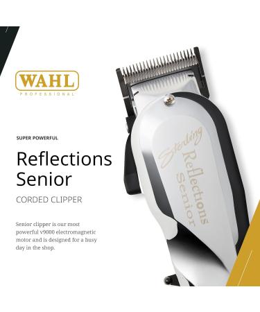 Wahl Professional Reflections Senior Clipper | Adjustable Professional Electric Hair Clipper - Durable Metal Housing & Chrome Lid - Buy Online on GoSupps.com