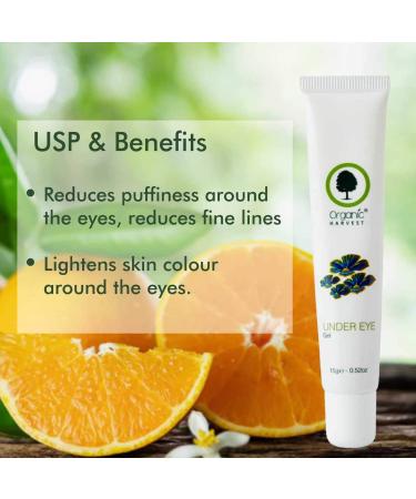 Buy Organic Harvest Under Eye Gel 15g | Hydrating & Nourishing Eye Treatment - Fast International Shipping - Buy Online on GoSupps.com