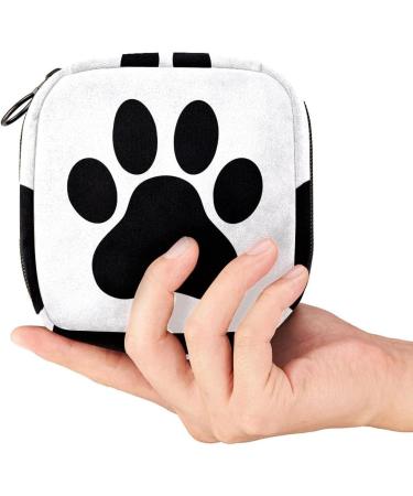 Dog Paw Print Sanitary Napkin Storage Bag - Portable Period Pouch for Women, Teen Girls, Menstrual Cup - Nursing Pad Holder (Color 7) - Buy Online on GoSupps.com