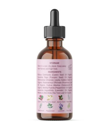 USDA Organic Rosemary Hair Oil for Hair Growth | Cold Pressed Castor & Pumpkin Seed Oil Blend - Thickening Treatment for Women & Men | 4oz - Buy Online on GoSupps.com