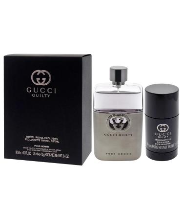 Gucci Guilty for Men - 2 Pc Gift Set 3oz EDT Spray 2.4oz Deodorant Stick - Buy Online on GoSupps.com