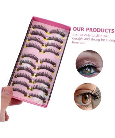 FRCOLOR 10 Pairs Fake eyelashes False Lashes Makeup Eyelashes Long Eyelashes Natural Eyelashes Ladies Girls Women Lashes Dense Eyelashes Miss artificial fiber False Eyelashes make up - Buy Online on GoSupps.com