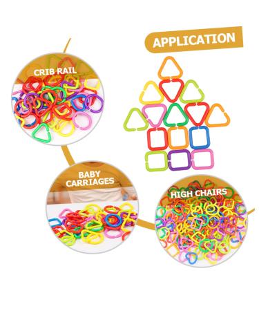 Shop Amosfun 140 Pcal Geometric Chain Buckle Sensory Rings - Durable Plastic Baby Links Toys for Stroller Car & Toddler Fun - International Shipping Available - Buy Online on GoSupps.com