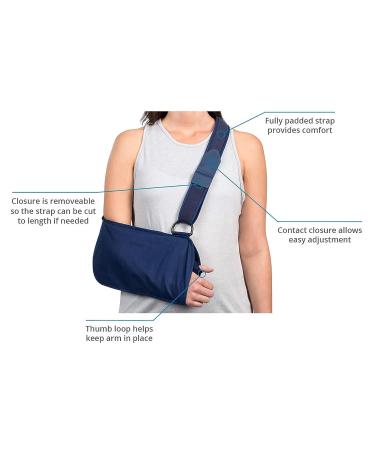 FitPro Deluxe Adjustable Arm Sling - Large Blue | Amazon Exclusive Brand - FP2251-03 - Buy Online on GoSupps.com