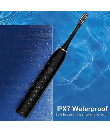 Buy MQX-3 Sonic Electric Toothbrush - 4 Brush Heads 6 Modes USB Rechargeable 60 Days Battery Powerful 42000 VPM Motor for Adults & Kids - Fast International Shipping - Buy Online on GoSupps.com