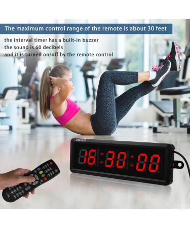 SMAHEAT Electronic Fitness Timer - Perfect for School, Exam, Home Exercise & Gym | 1.5 inch Six-Digit All-Red Stopwatch Button - Buy Online on GoSupps.com