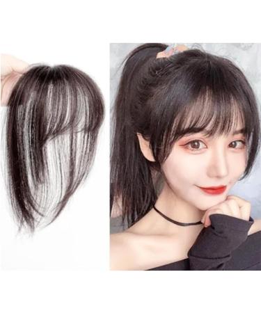 Bangs Hair Clip Lifelike Hair Extensions Wispy Bangs Clip Dark Brown Fake Air Bangs Fringe Refine Facial Contour 3D Real Human Hair Bangs for Daily Wear - Buy Online on GoSupps.com