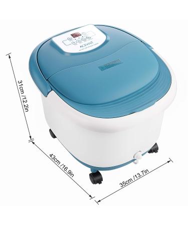ACEVIVI Foot Bath Spa with Heat, Massage Rollers, Pumice Stone - Adjustable Time & Temp | Blue - Buy Online on GoSupps.com