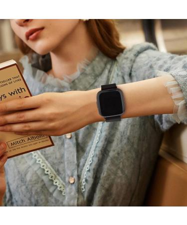 Premium Stainless Steel Oumida Bracelet for Fitbit Versa 2 & Lite | Strong Magnetic Replacement Band for Men & Women - Black Small - Buy Online on GoSupps.com