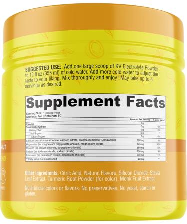 Keto Vitals Electrolytes Powder - Sugar Free Keto Electrolytes Powder with Potassium Magnesium Sodium & Calcium - No Sugar Electrolyte Drink Mix & Hydration Powder 60 Servings Pineapple Coconut - Buy Online on GoSupps.com