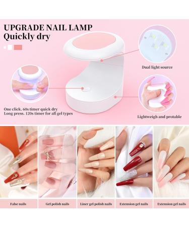 AISEELY Gel Tips Nail Extension Kit - 500pcs Clear Nail Tips, Glue Gel, Base Coat, LED Lamp, Acrylic Clipper - DIY Manicure Set - Buy Online on GoSupps.com