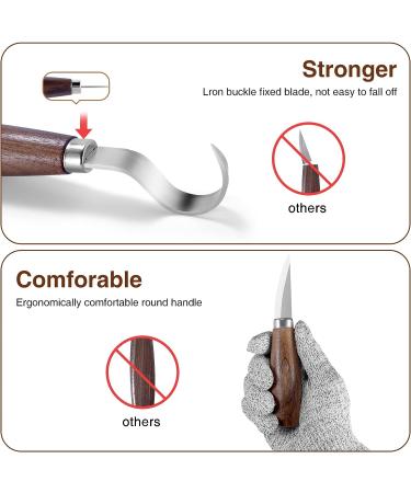 Wood Whittling Kit for Beginners and Adults - 8PCS Basswood Carving Blocks, Tools, Gloves, Roll Bag, Sharpener - Ideal Widdling Gift Set - Buy Online on GoSupps.com