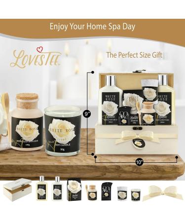 14 Pc Aromatherapy Bath Set - Spa Basket Gift for Women | Candle Body Wash Epsom Salt & More - Perfect Self-Care Pampering Gift for Mom & Her - Buy Online on GoSupps.com