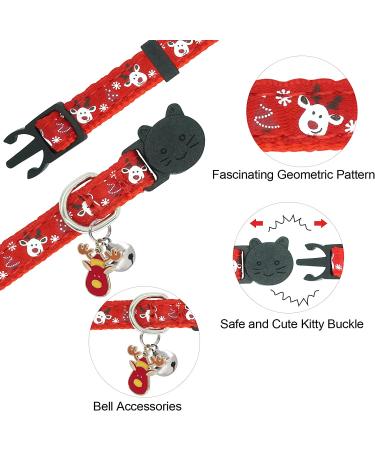 Giecooh Halloween Cat Collar 2 Pack - Adjustable Breakaway Safety Collars for Kittens - Red+Green - Boys & Girls 7-11 - Buy Online on GoSupps.com