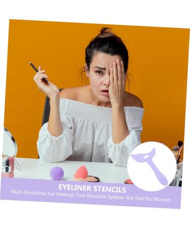 Angoily 3 pcs Stencils for Aid Multi-functional Women Tool Eyeliner Eyeshadow Reusable Eye Girl Silicone - Buy Online on GoSupps.com