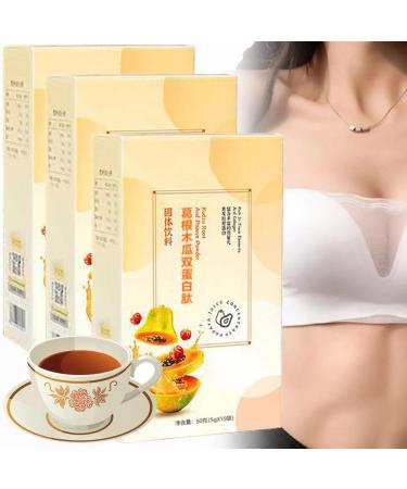 Kudzu Papaya Double Protein Peptide Solid Drinks Papaya Powder Organic-Papaya Tea 100% Natural Everyday Chest Care Tea Breast Enhancement Supplements Fast Growth (150g)