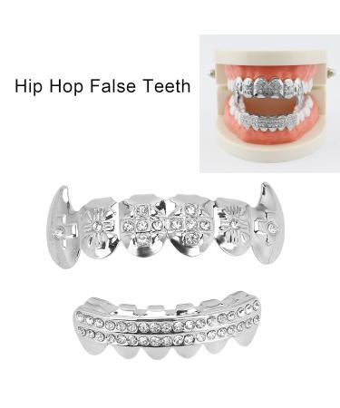 Shop Hip Hop Rapper False Teeth Set - Gloss Golden & Silver Halloween Decorations - Washable & Reusable - Buy Online on GoSupps.com