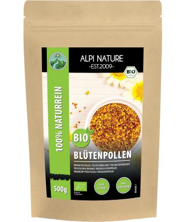 Organic Bee Pollen 500g (1.1lb) - Natural Dried Multicolor Pollen, Additive-Free - Buy Online on GoSupps.com