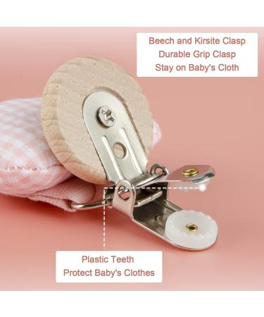 Pacifier Clips - 5 Pack Teething Beads Soothie Binky Holder for Baby Boys and Girls - Teether Toys Gift Idea for Toddlers - Buy Online on GoSupps.com