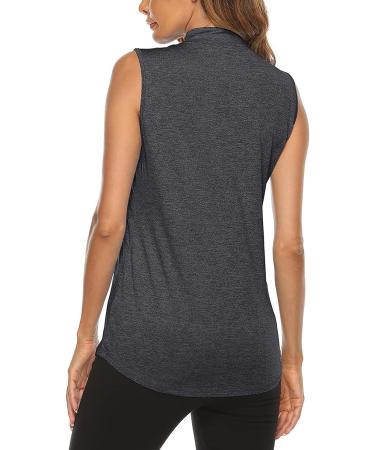 Koscacy Women's Sleeveless Golf Tennis Polo Shirt - Pure Black, Size Large - Buy Online on GoSupps.com
