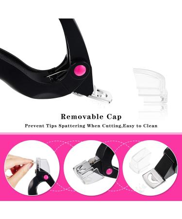 YATEICBC 2 Pieces Acrylic Nail Clippers Stainless Steel Nail Tip Cutter Gel False Nail Trimmer Fake Nail Clippers Adjustable Cuticle Edge Trimmer Nail Art Manicure Tool (Black) - Buy Online on GoSupps.com