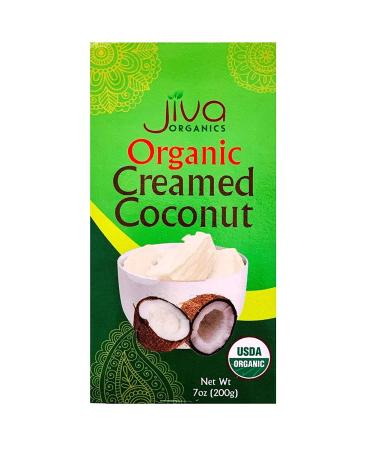 Jiva Organics Organic Creamed Coconut 7 oz | Pure & Creamy Coconut Delight - Buy Online on GoSupps.com