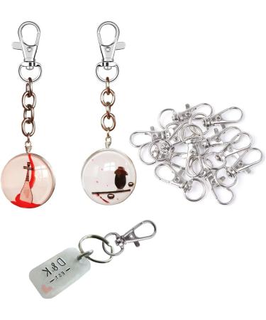 Metal Swivel Clasps Lanyard Snap Hook - 120pcs Lobster Claw Clasp for Keychain Crafts (Silver) - Buy Online on GoSupps.com