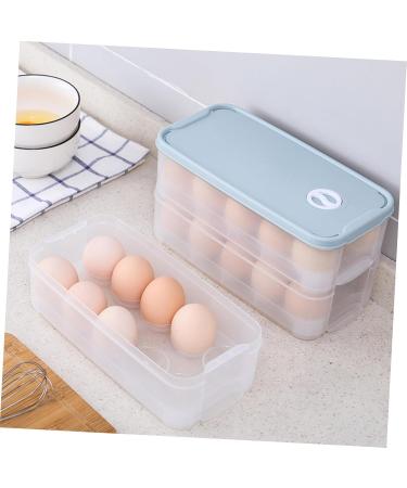 RORPOIR 1pc Box Egg Storage Box Storage Bins Refrigerator Eggs Storage Trays Egg Tray Blush Grid re-usable Blue 24x11.5cm - Buy Online on GoSupps.com