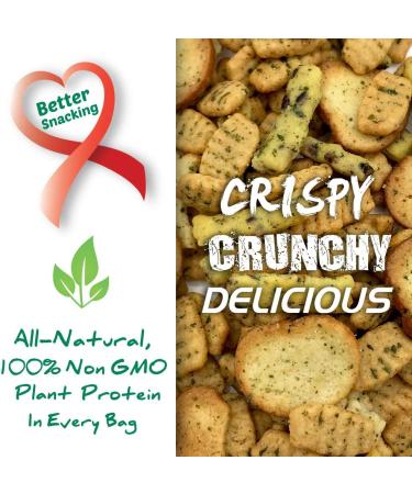 Barn Dad Nutrition SNXSmart Crispy Plant Protein Bites - Sour Cream Onion Flavor - 56g Protein - 7 Servings - 6.6oz Bag - Buy Online on GoSupps.com