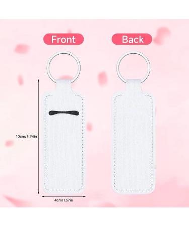 Valyria Sublimation Blanks Chapstick & Lipstick Holder Keychains Bulk Pack - White Rectangle (20 Pcs) - Buy Online on GoSupps.com