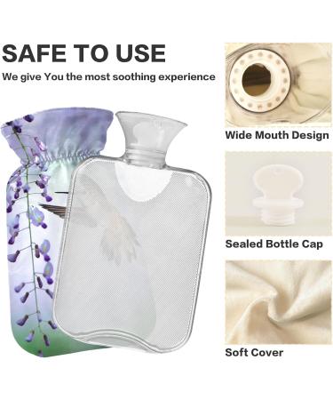 NAANLE Kolibri Lavender 2L Hot Water Bottle with Cover - Pain Relief for Menstrual Cramps & Thermal Therapy - Buy Online on GoSupps.com
