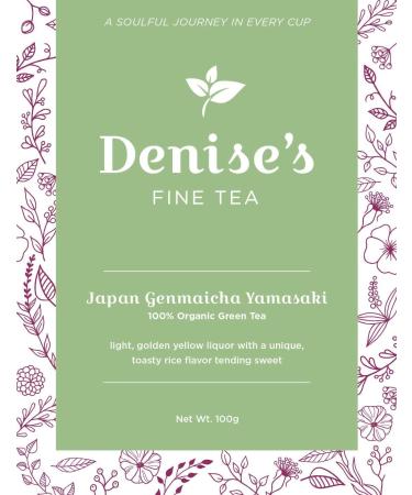 Denise's Fine Tea USDA Organic Japan Genmaicha Yamasaki Green Tea High Antioxidant Loose Leaf (100g) Genmaicha Yamasaki - green tea 100 g (Pack of 1) - Buy Online on GoSupps.com