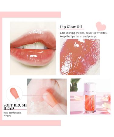 NewBang 2pcs Hydrating Lip Glow Oil Set | Tinted Plumping Lip Care Gloss Balm | Nourishing & Moisturizing | Non-sticky Glitter Shine | Pink&Rosewood | 0.49 Fl Oz (Pack of 2) - Buy Online on GoSupps.com